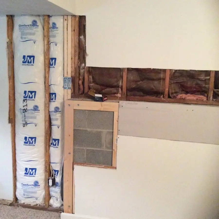 Wall insulation replacement during Contents Cleaning & Restoration in Carrollton